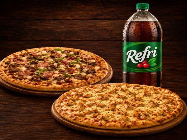 2 Pizzas Grande + Guarana 1,5L